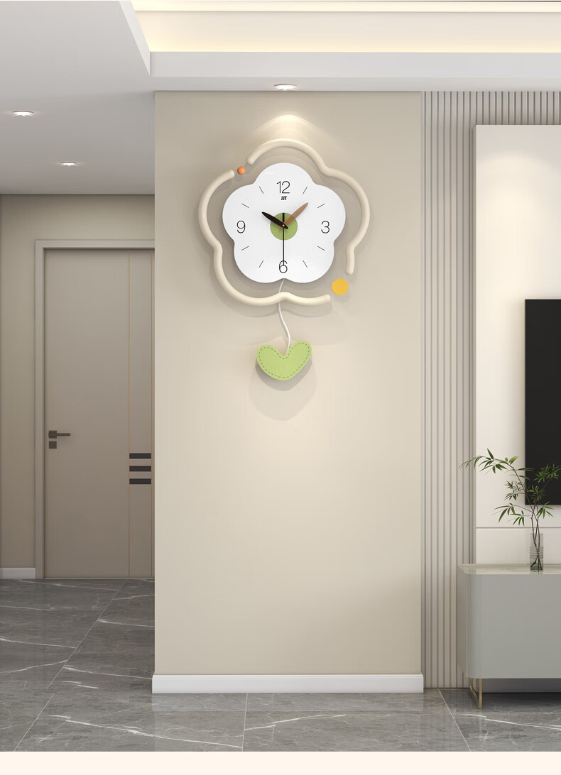 Jiujuda 2026 New Home Wall Clock Minimalist Modern Cream Silent Clock High-End Creative Living Room Wall Clock 13