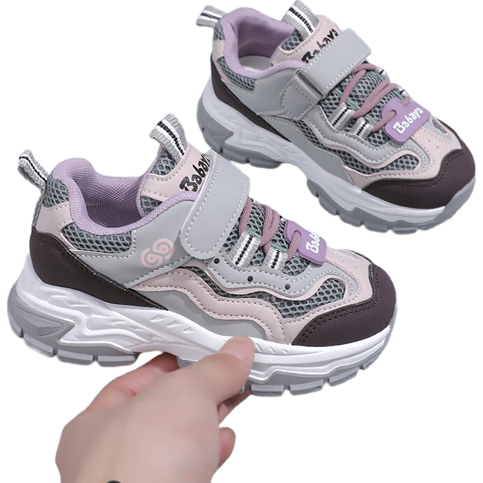 Baba Duck Kids Sports Shoes Spring Girls Classic Boys Running Shoes Taro Pink Size 39