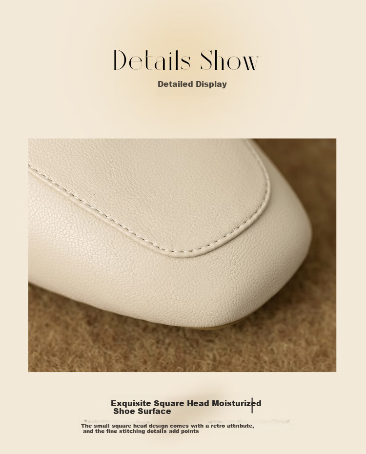 ZHR High Heels for Women, 2026 New Style Women's Shoes, Pearl Buckle Loafers, Women's Commuter Leather Shoes, Two-Way Wear K170 Beige 36 7