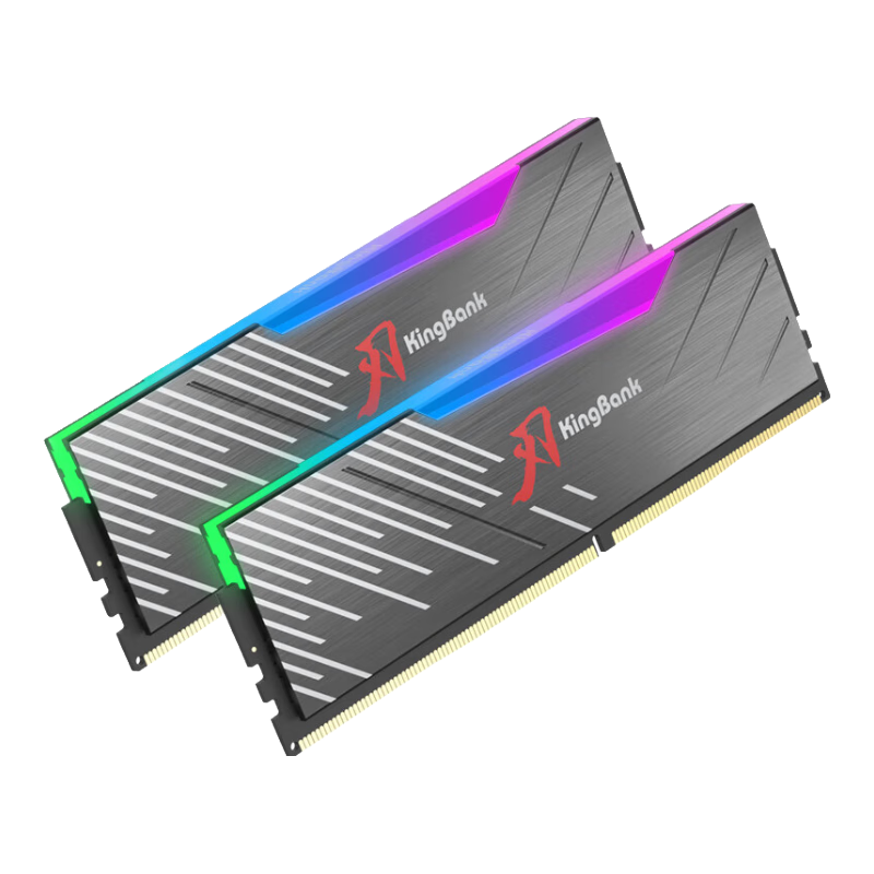 KINGBANK 32GB (16GBx2) DDR4 3600 Desktop RAM Samsung Chips Black Blade RGB C18