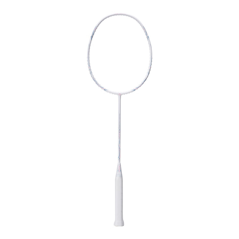 KUMPOO Badminton Racket K520pro, Full Carbon Ultra-Light Offensive And Defensive Racket, Xunfeng Beginner Training Competition Single Racket, White And Light Pink