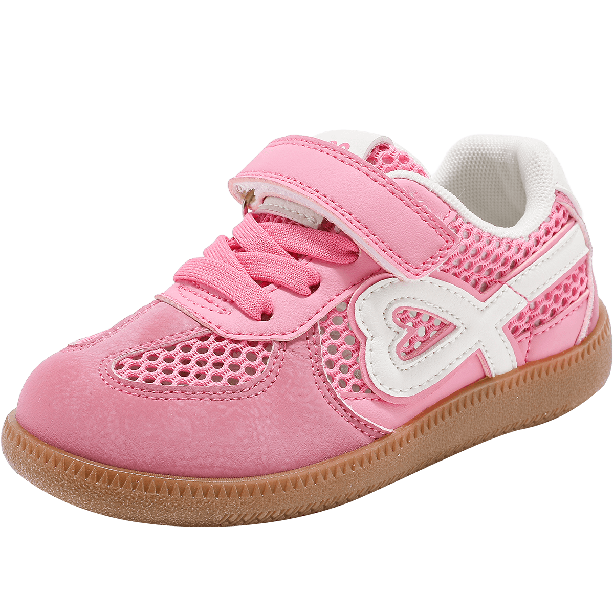ABC KIDS Kids Summer Breathable Mesh Shoes Children's Sports Shoes Girls Soft Sole Dad Shoes 3263 White/Rose Red Size 32