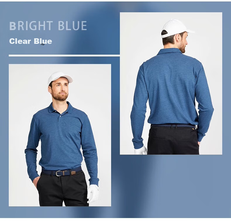 DECATHLON Men's Long-Sleeve Polo Shirt, Loose-Fitting T-Shirt with Collar, Large Size Men's Clothing, Autumn And Winter Sportswear, 4000650 12