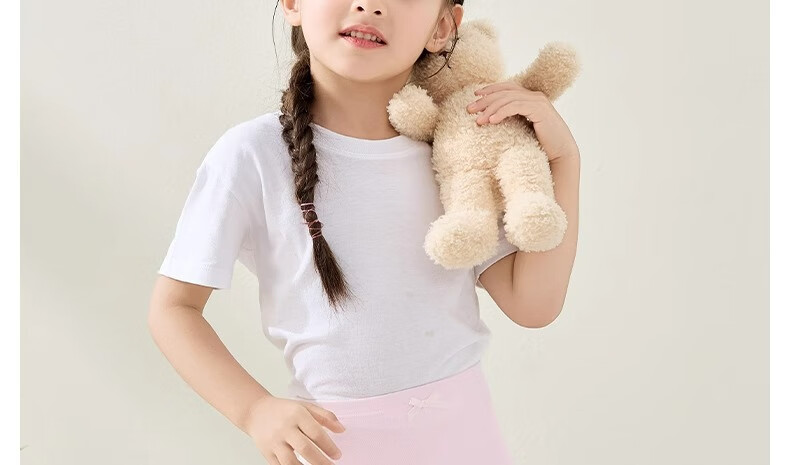 Niduoxiong Girls' Safety Shorts, Summer Thin Modal Underwear for Girls, Anti-Exposure Two-In Base Layer Pants 8