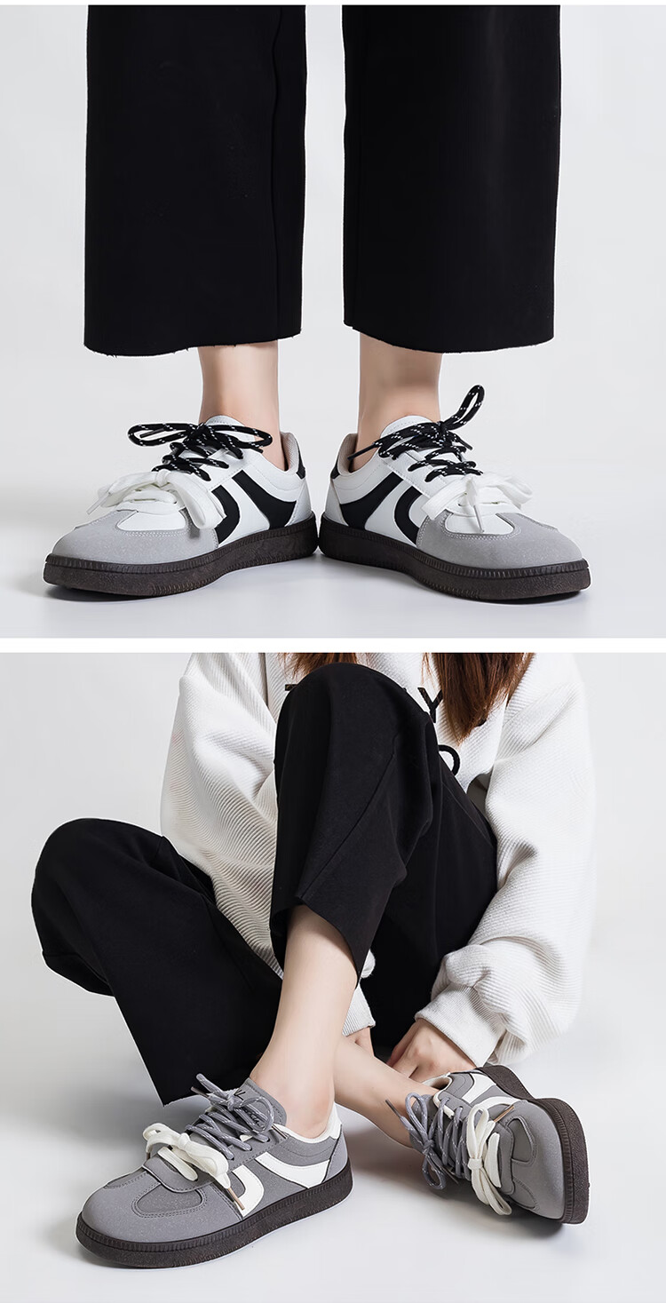 HUANQIU Gray Dexun Shoes for Women, Niche Original Korean Style Student Sneakers, New Versatile Casual Skateboard Shoes for Women in Spring 2026 6