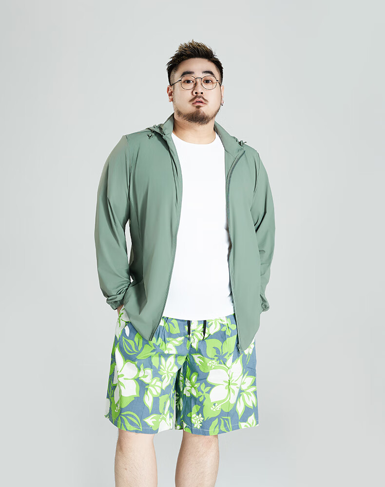 Ayoupang Large Size Summer Hooded Sun Protection Jacket, Loose Elastic Breathable Coat, Outdoor Fishing UV-Resistant Top for Me 8