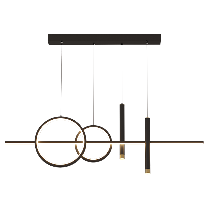 GUJIA Restaurant Pendant Light Luxury Dining Bar Island 100CM Black Three-Color Eye Protection Light Source [Installation Included]
