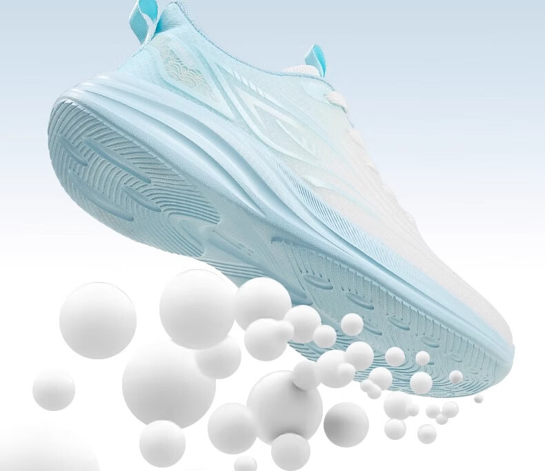 Warrior Women's Shoes, Spring And Summer New Style Breathable Mesh Sneakers, Soft-Soled Shock-Absorbing Running Shoes for Women, 4636 White Blue, Size 37 8