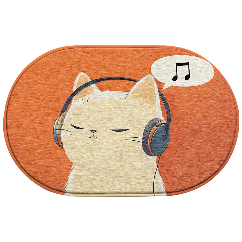 DeXi Bathroom Mat, Washroom Floor Mat, Cartoon Fun Toilet Mat, Bath Mat for Entrance, Absorbent Floor Mat, 40x60cm