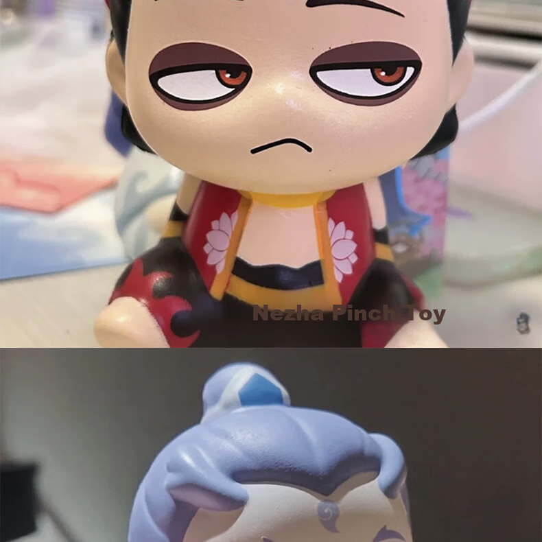 Danmiqi Children's Nezha Cartoon Peripheral Squeeze Toy, Small Egg-Shaped Stress Relief Device for Boys And Girls, Slow Rebound Toy, Nezha Style 7