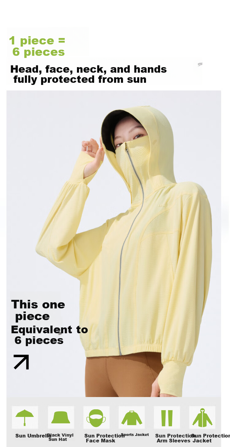 Beneunder Women's Sun Protection Clothing, Summer Cool-Feeling Quick-Dry Sun Protection Garment, Outdoor Sports UV-Resistant Jacket AL825 7