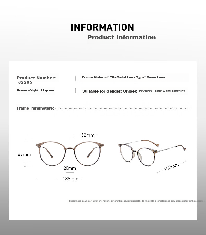 CAPONI Anti-Blue Light Tinted Glasses for Women, Anti-Radiation Non-Prescription Glasses, Ultra-Light, Bare-Faced Korean Style, Face-Slimming Eyeglass Frames, Trendy 6