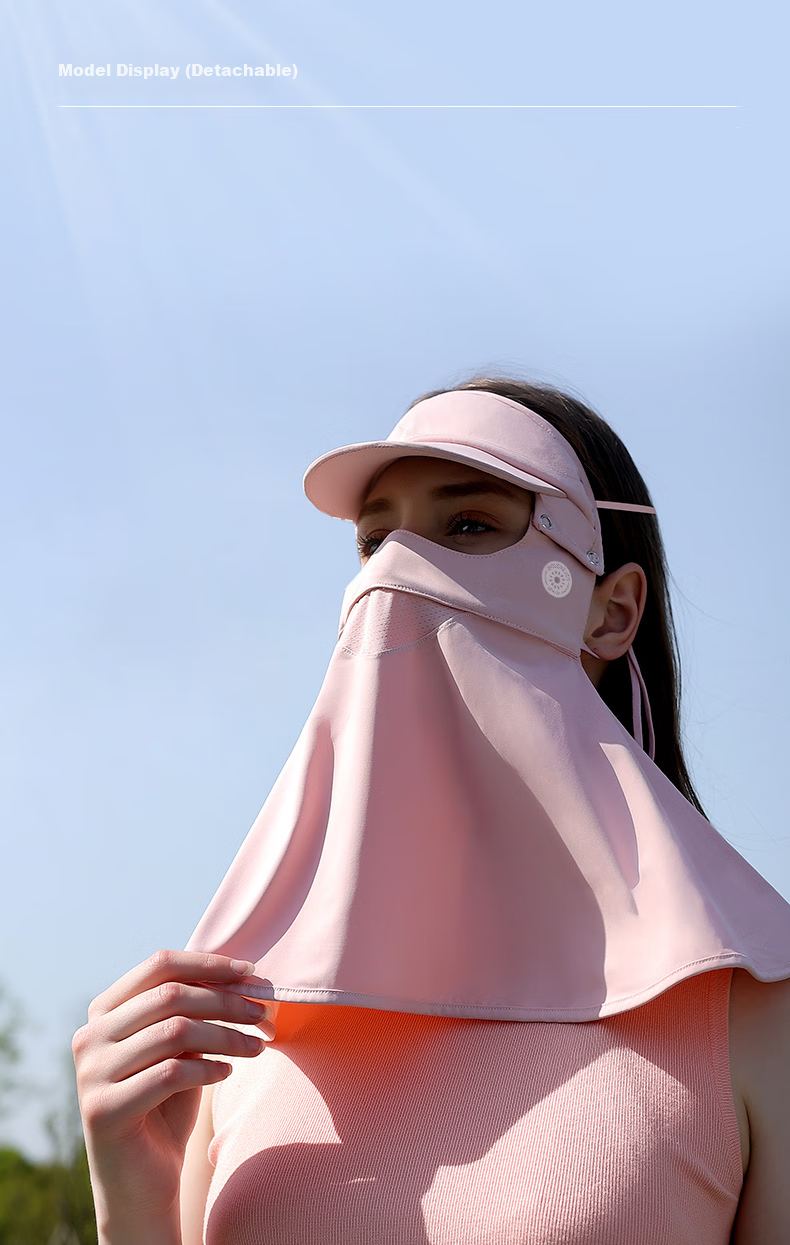 GLO-STORY Sun Protection Face Mask for Women, Full-Face Mask, Outdoor Golf Sports Sunshade, Cycling Face Covering, Headscarf Face Veil 21