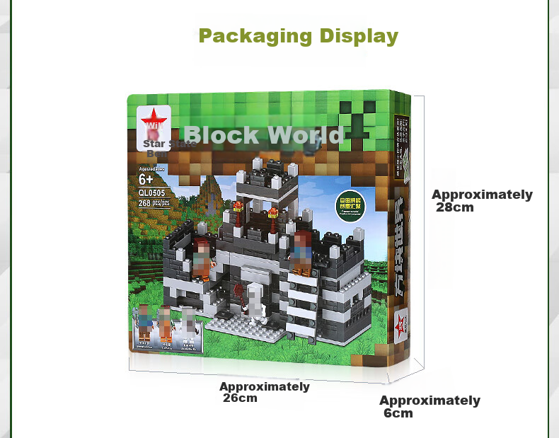 Fun Childhood My World Toy Children's Building Blocks Assembly Cube World Set for Boys and Girls QL0537 4