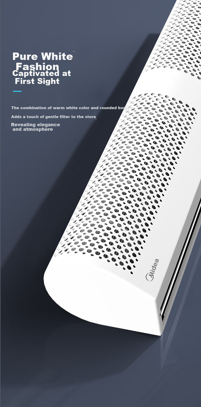 Midea Commercial Air Curtain, High-Power Wind Barrier, Low-Noise Natural Wind, for Shopping Malls And Supermarkets, Air Screen, Industrial Remote Control Wind Gate, 1.2 Meters, FM3012-Y 11