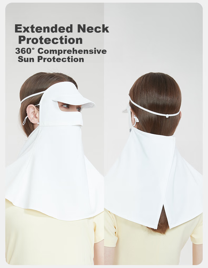 UV100 Sun Protection Face Mask, Spring And Summer Unisex UV-Resistant Sports Cycling Breathable Full Face Mask, 23501 Minimalist Gray 16