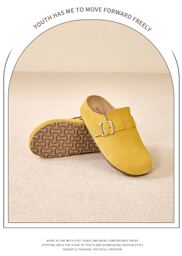 La Chapelle Women's Birkenstock Style New Open Toe Slip-On Casual Half-Sandal Shoes SLX216 Brown Size 37 13