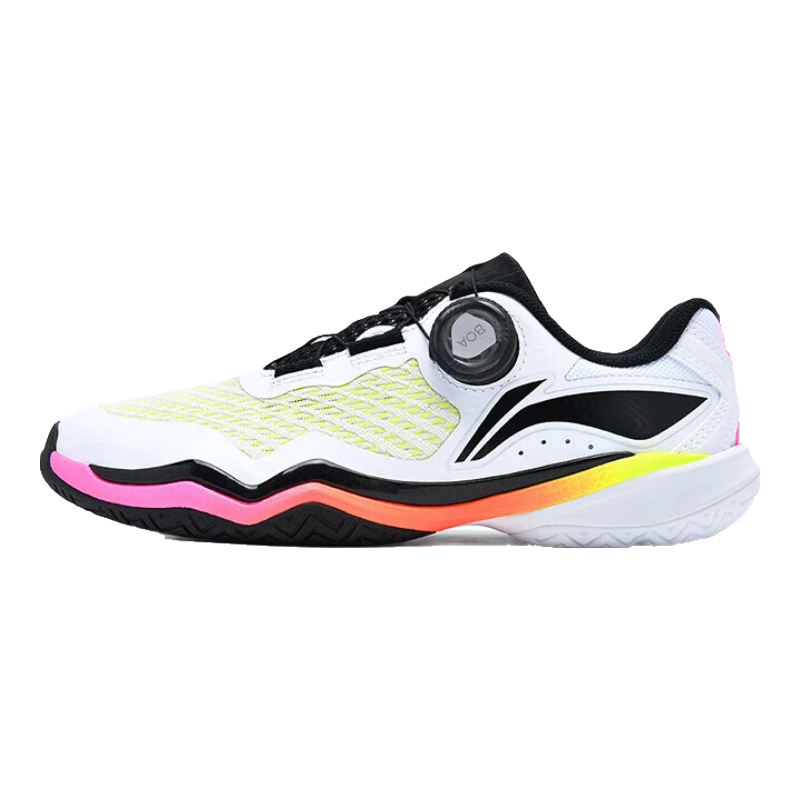 Li-Ning Table Tennis Shoes MAGE 2.0 BOA Dial Breathable Non-Slip Sports Shoes National Team Style for Men And Women, Pink/green, Size 43