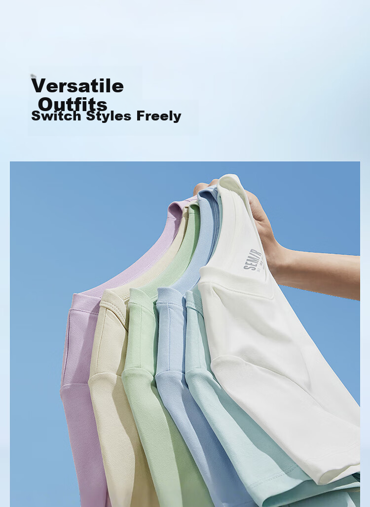 Semir Women's Short Sleeve T-Shirt, Fitted Round Neck, Inner Wear, Summer Cool Waist-Cinching V-Neck Top, Hot Girl Style, 109326100003 7