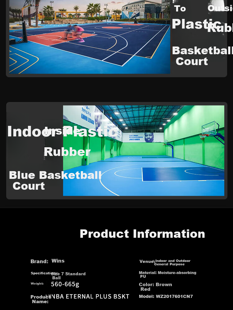 Wilson NBA ETERNAL PLUS Series No. 7 Basketball, New Moisture-Absorbing PU Adult Basketball 12