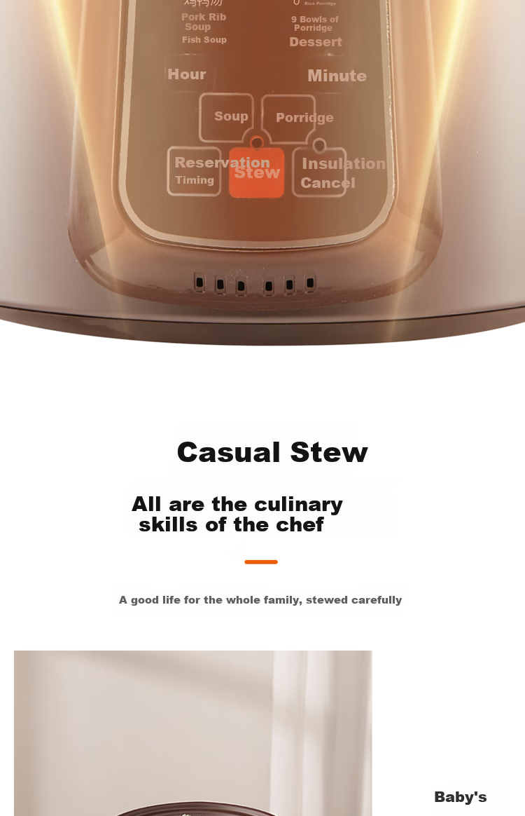 Joyoung Home Electric Stew Pot, 5L Large Capacity, Purple Clay Inner Pot, Timer And Reservation Function, Electric Stew Pot DG50Z-GD510 20