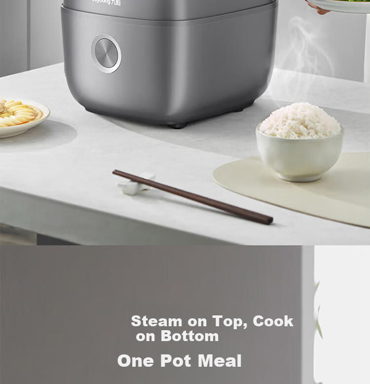 Joyoung Household Multi-Functional 4L Smart Non-Coating Rice Cooker, 316L Stainless Steel Ball Pot, Electric Rice Cooker F-40F316L 22