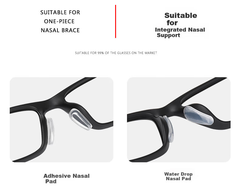 SooGree Eyeglass Nose Pads, Air Cushion Bag, Rubber-Coated Metal Core, Comfortable Non-Slip Accessories, Repair Tool Kit GP005 17