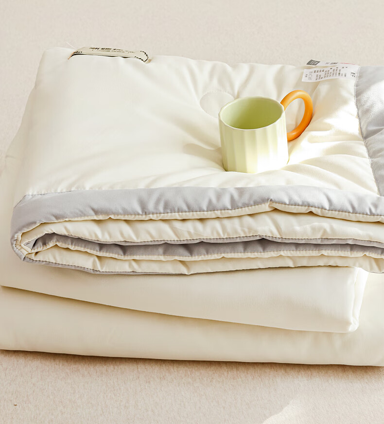 Grace Cotton Summer Quilt, 7A Antibacterial 100% Cotton Summer Cool Quilt, Single Air Conditioning Blanket, 150*200cm, Moonlight White 1