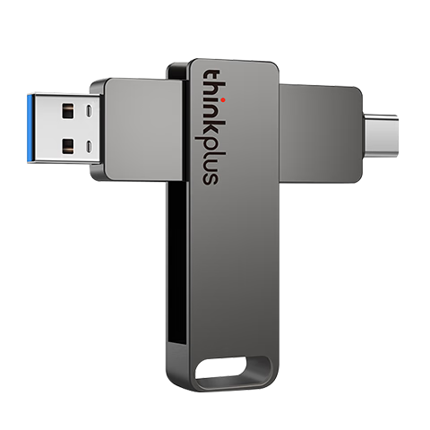 ThinkPlus Lenovo Flash Drive 32GB Dual-Use for Phone And Computer, Compatible with Apple 15, USB3.2 High Read Speed, Type-C Dual Interface Metal USB Drive MU110 Series