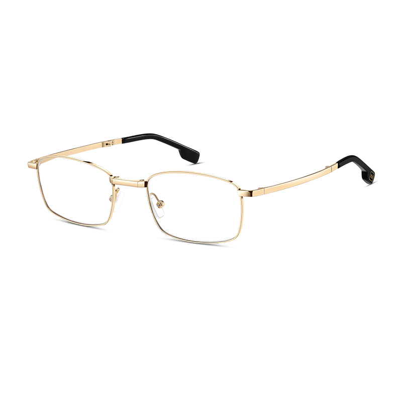 HLA Unisex Reading Glasses HD Blue Light Blocking Portable Folding Elderly Presbyopic Glasses Elegant Gold