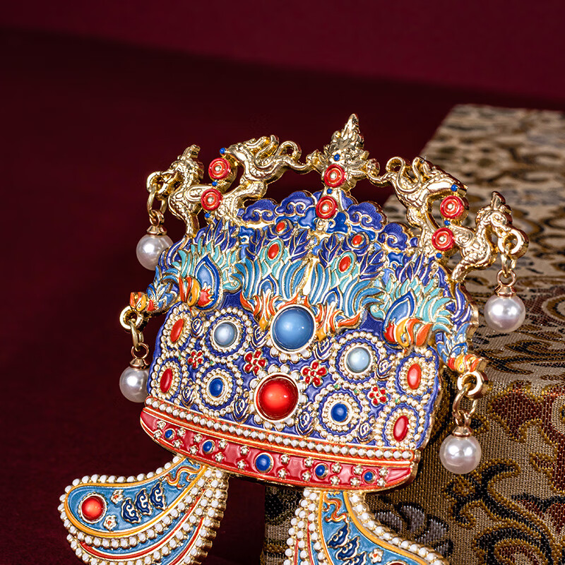 TIANSE Jiulong Jiufeng Crown Refrigerator Magnet National Museum Cultural Creative Beijing Travel Forbidden City Souvenir Chinese Style Teacher's Day Birthday Gift TS-5995 Cardboard Packaging