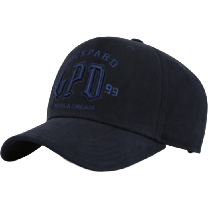 LACKPARD Men's Baseball Cap, Spring And Summer Hard Brim Visor Hat, Sun Protection Cap for All Seasons, Outdoor Couple's Hat, Adjustable, Navy Blue