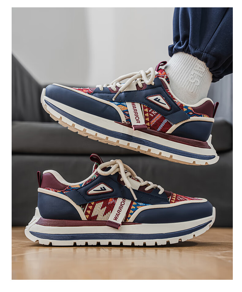 Warrior Men's Sneakers 2025 Summer New Sports Casual Shoes Versatile Thick Sole Height Increasing Shoes for Men Beige Color 39 15