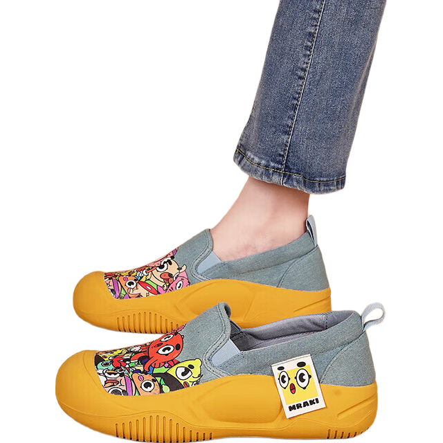 J&M Women's Loafers, Spring Thick-Soled Comfortable Slip-On Simple Niche Casual Women's Shoes, Blue, Size 36