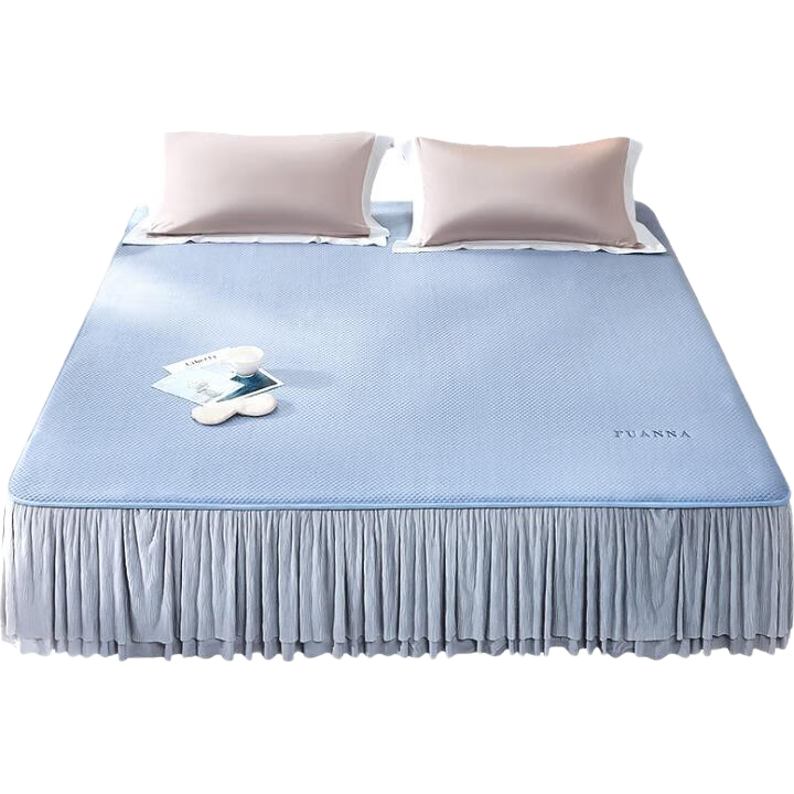 Fuanna Cooling Beaded Mat Breathable Washable Air-Conditioning Mat Cooling Bed Skirt for 1.8m Bed Without Pillowcase