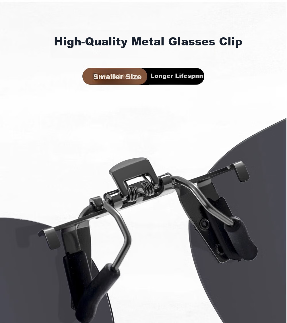 LOVECRAFT Myopia-Specific Sunglasses Clip-On for Men And Women, Driving-Specific Polarized Clip-On - Black Frame with Gray Lenses, UV Protectio 12