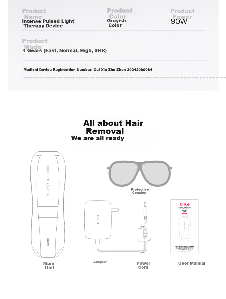 Ulike Pro10S Sapphire Ice Point Hair Removal Device with Dual Light Tubes, Smart Skin Analyzer Shaver for Men's Hair Removal Beauty Tool, Birthday Gift for Girlfriend 25