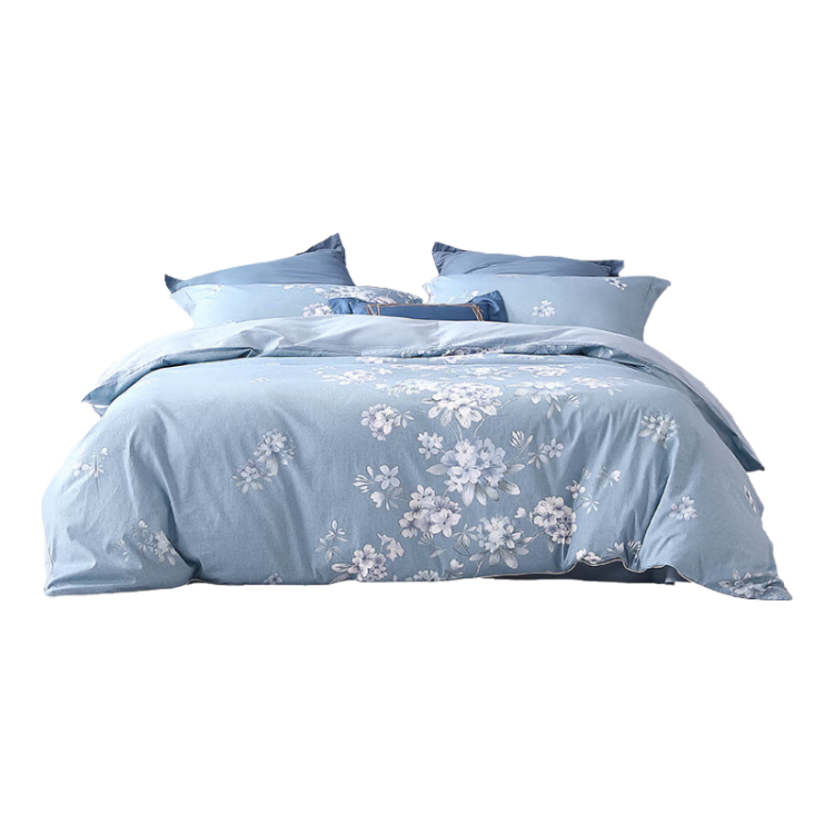 Shuixingjiafang Bedding Set for Students' Dormitory, Single Pure Cotton Set for 1.2-Meter Bed - Huaxiya Style
