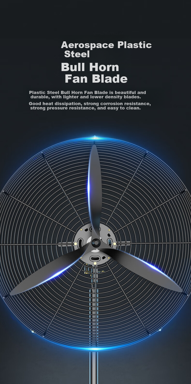 Zuanshipai Industrial Fan, High-Power Electric Fan, Bull Horn Fan, Large Capacity Industrial Fan for Factory Workshop, Commercial Standing Floor Fan, Removes Formaldehyde, FS-50 5