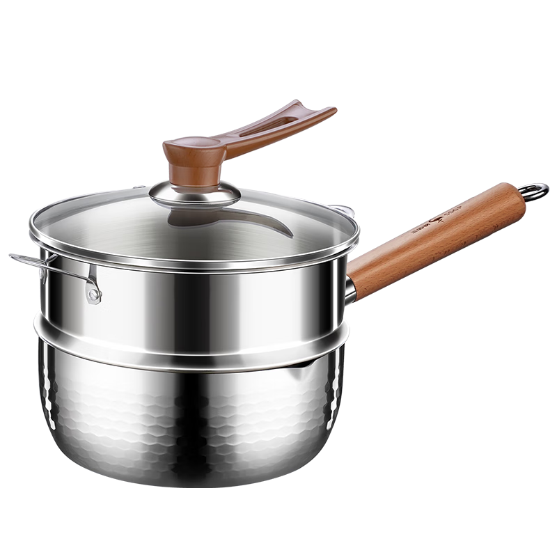 SSGP Milk Pot, Baby Food Pot, Snow Plate Pot, Small Pot, 316L Stainless Steel, Infant Food Grade, One-Piece Molding, Steaming And Cooking Noodles, 38125