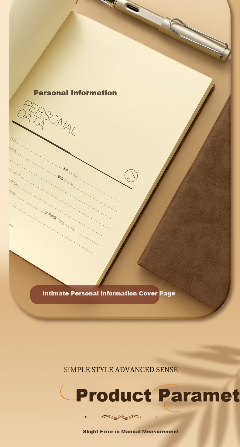 M&G Stationery A5/120 Sheets Meeting Record Sheepskin Leather Cover Notebook, Thick Office Notepad, Business Journal, Gray Single Book APNFC011 11