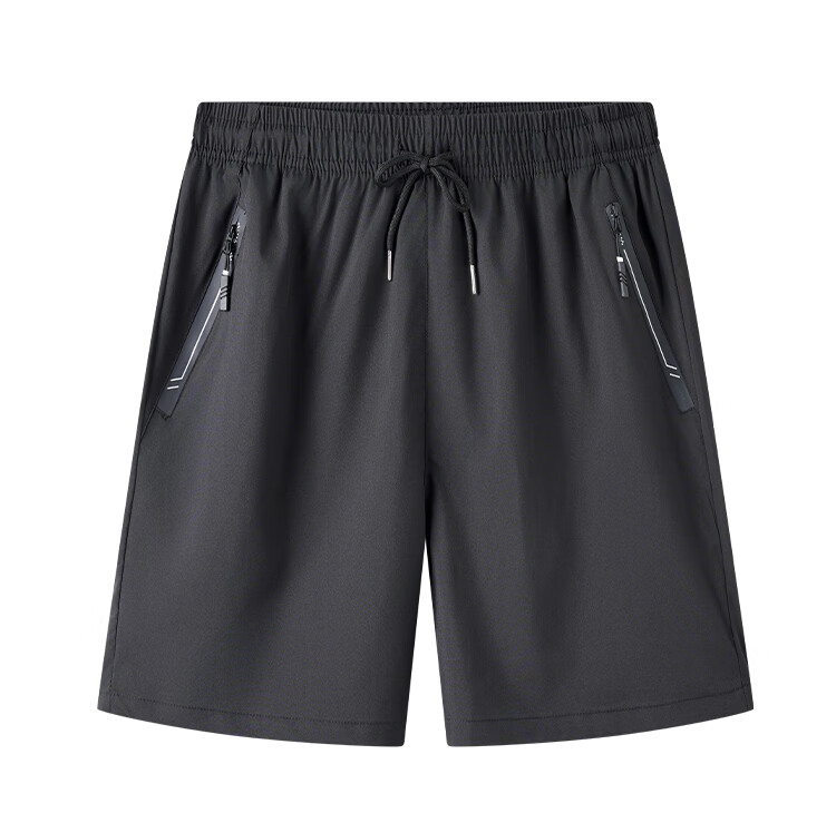 GENIOLAMODE Men's New Ice Silk Thin Breathable Loose Casual Drawstring Versatile Five-Point Shorts 5