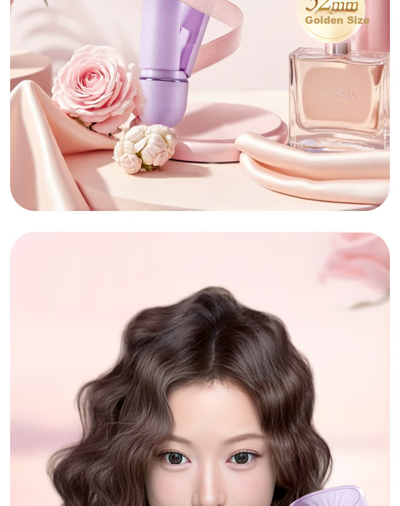 LivChic Egg Roll Hair Curler, 32mm Volumizing Egg Roll Clip, French-Style Egg Roll Curler, Big Wave Hair Tool, Hair Clipper, Straightening Iron, 520 Gift, Purple S3 II 4