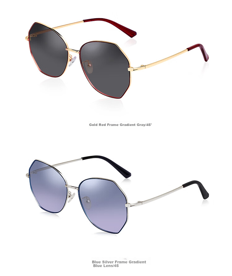 VEGOOS Sunglasses for Women, Korean Style Street Photography Metal Trendy UV Protection Polarized Driving Sunglasses SY8063 13