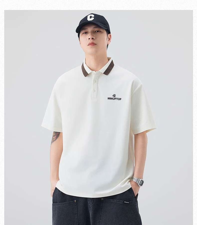 MMOPTOP Father's Day Solona Antibacterial Polo Shirt Summer Men's Xinjiang Cotton Business Ice Silk Short Sleeve MP13 Black 3XL 14