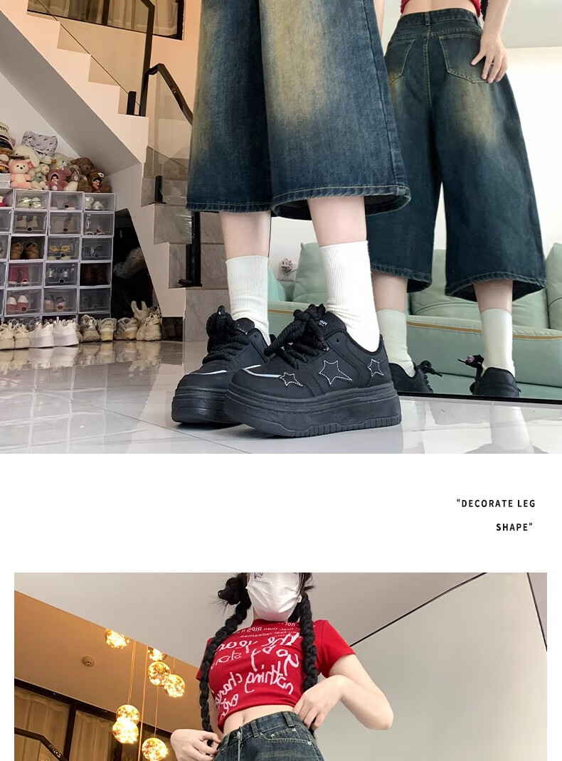LangSha Women's 7/8 Length Denim Jeans Summer 2025 New Retro High-Waist Slimming Loose Wide-Leg Pants 19