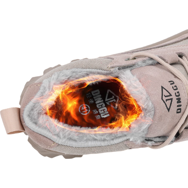 Dinggu Safety Shoes for Men, Fleece-Lined, Construction Site Odor-Resistant, Electrician Insulated, Anti-Smashing, Puncture-Resistant Steel Toe JD506MHM44