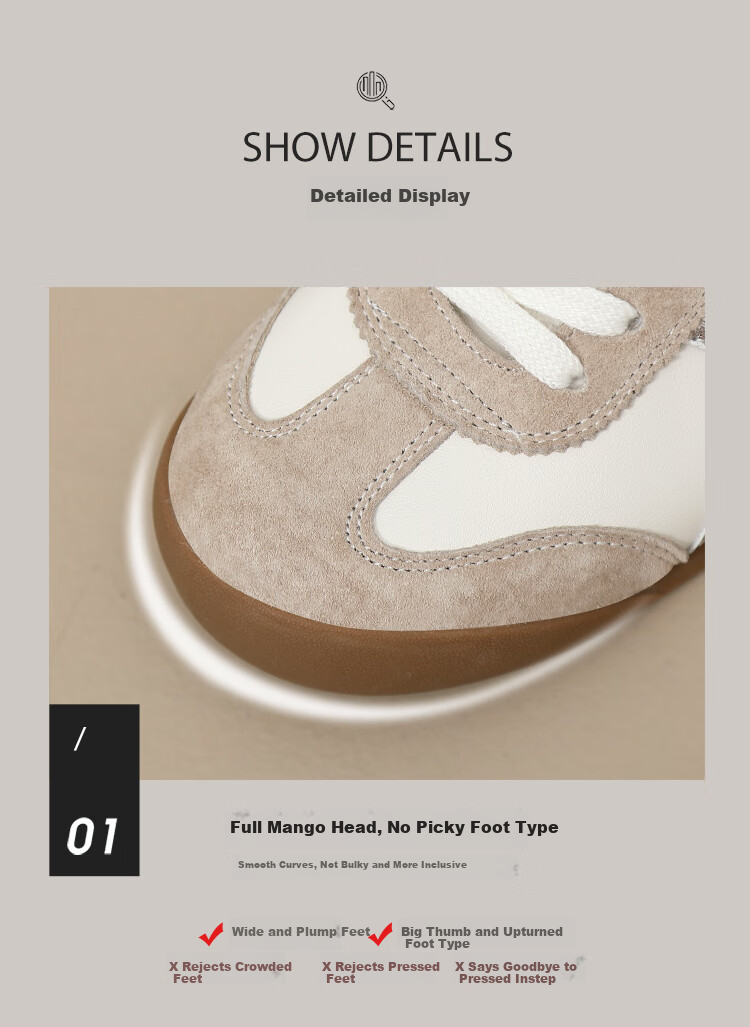 ZHR Dexun Women's Versatile Stylish Casual White Sneakers, Lightweight Flat Sports Shoes for Women, BT102, Beige Silver, Size 40 10
