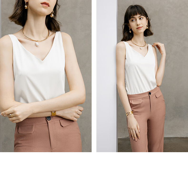 YANYEE White Basic Camisole Women's Summer 2025 Simple Versatile Sleeveless Vest White 2XL 11