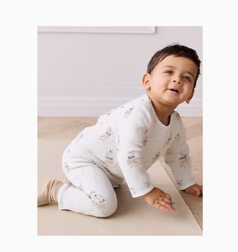 Guaiqixiong Baby Boy And Girl Underwear Set, Home Wear, Infant Two-Piece Spring And Summer Thin Outfit, Spring And Autumn Pajamas, Children's Clothing 3
